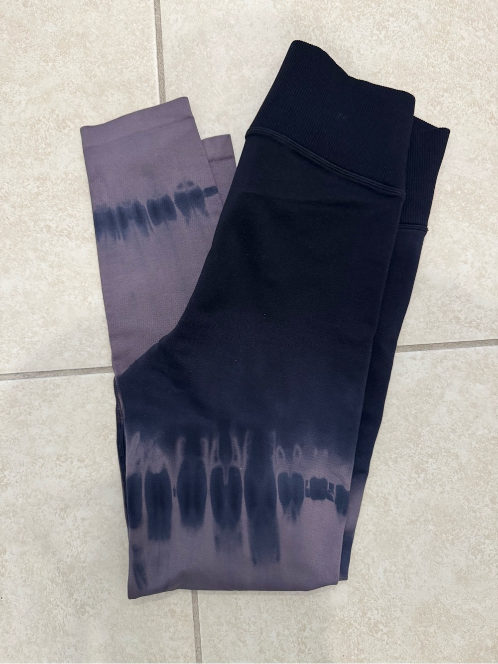 aerie Tie-Dye Ombre Leggings - Black and Purple